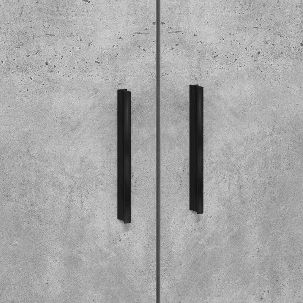 Ágykeret tárolóval tárolóval Beton szürke 75 x 190 cm Faanyag