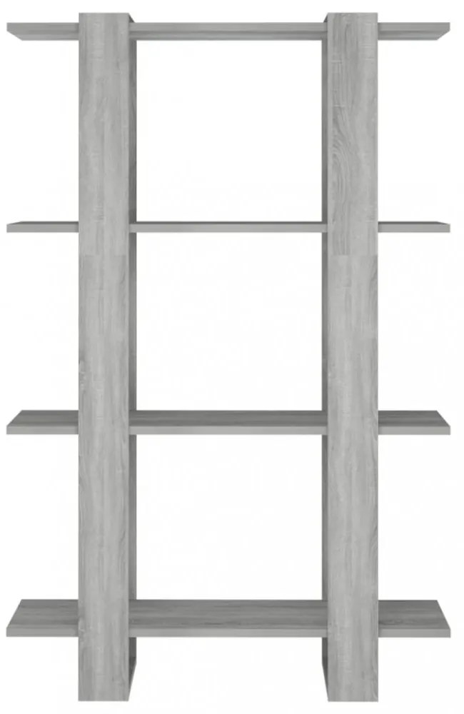 szürke sonoma színű térelválasztó könyvszekrény 80x30x123,5 cm
