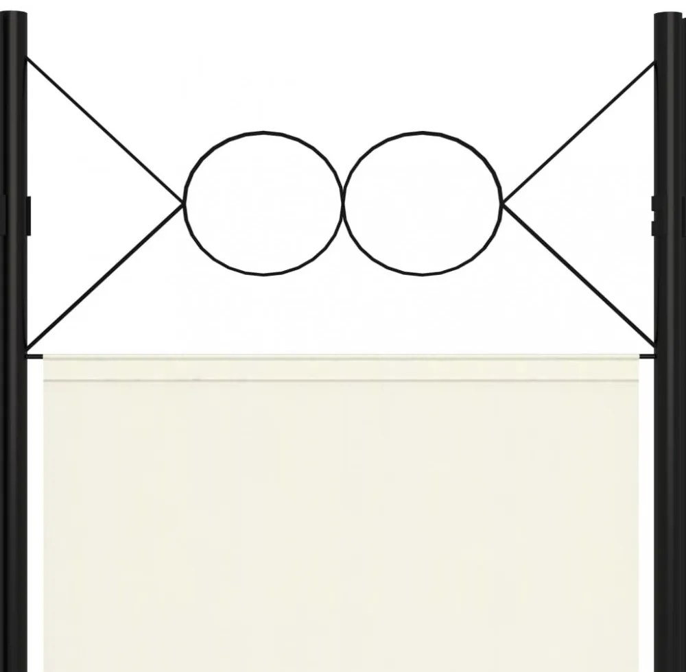 fehér 6-paneles paraván 240 x 180 cm
