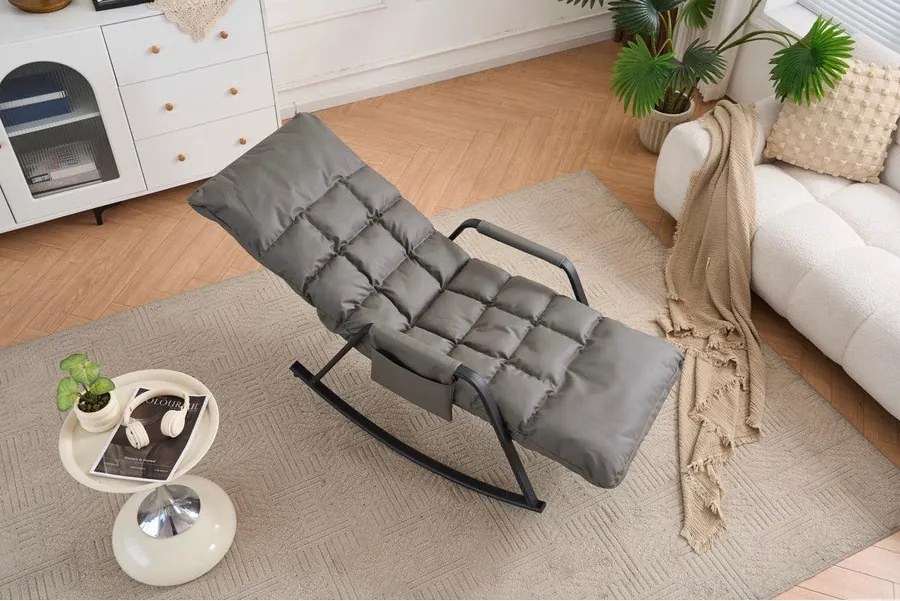 Hintaszék 5 fokozatban állítható,párnázott kivitelben, szürke