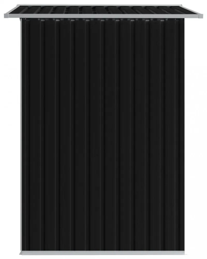 antracitszürke acél kerti fészer 204 x 132 x 186 cm