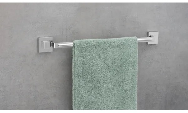 WENKO 22684100-Törölközőtartó VACUUM-LOC QUADRO ED 60,5x6 cm ezüst/fényes króm