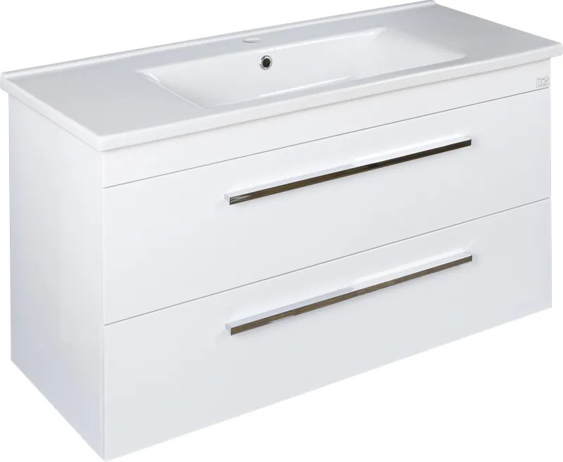 TMP VIVA 100 fali fürdőszobabútor - Sanovit ATRIA 9100 porcelán mosdóval - 101 x 46 cm