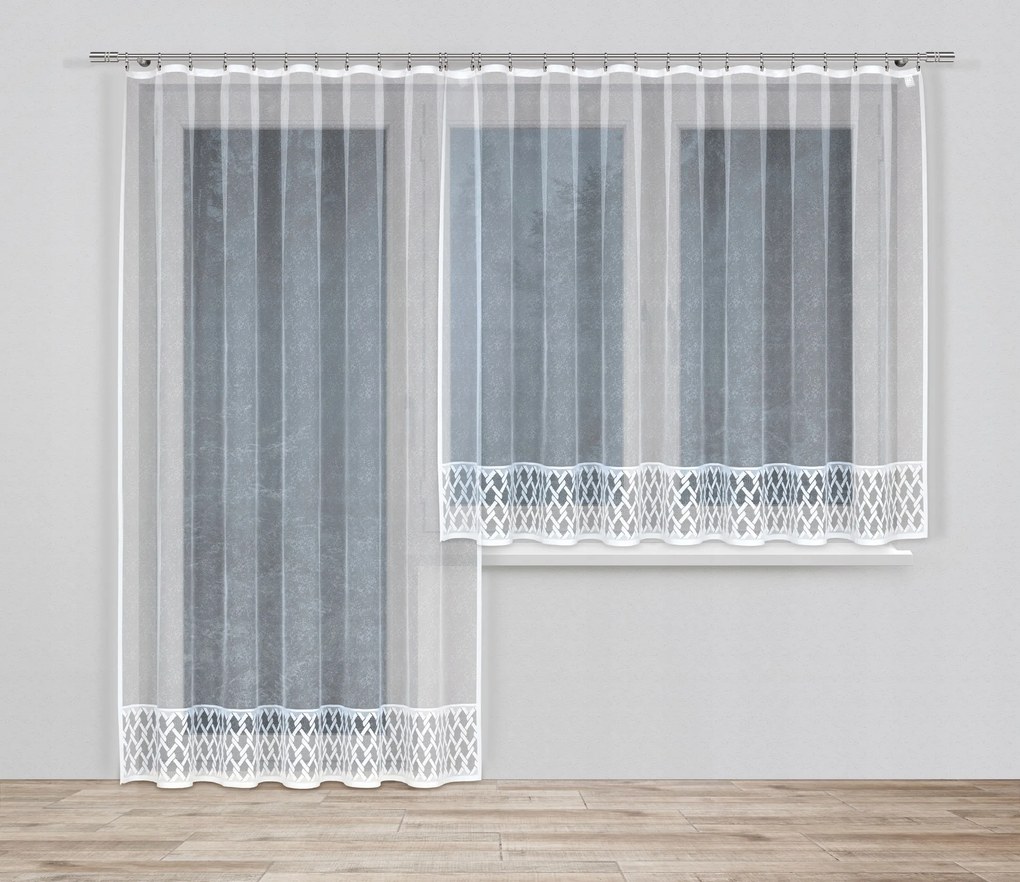 Hosszú Szalagfüggöny Geometrikus Minta 25809, 200x230