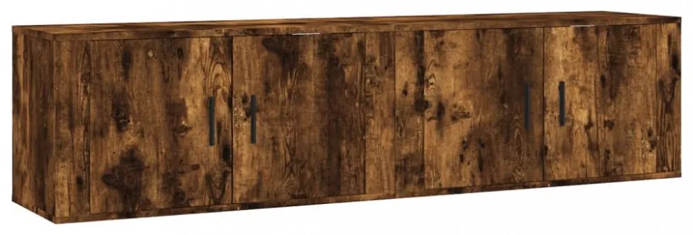 2 db füstös tölgy színű fali TV-szekrény 80 x 34,5 x 40 cm