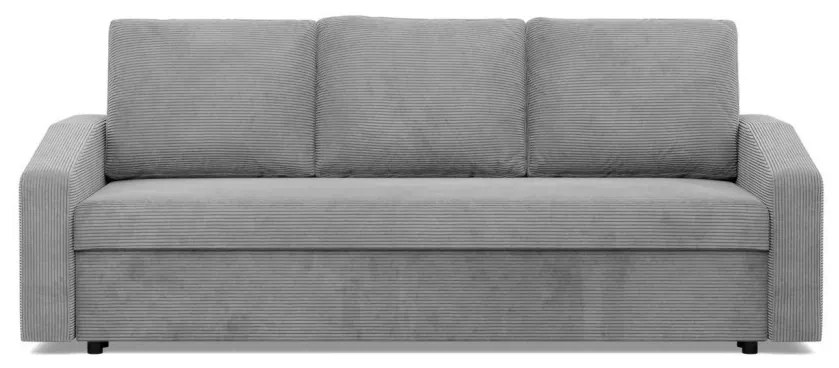 Zeus kanapéágy, kordbársony, hab töltet, döntött kartámasz, szürke