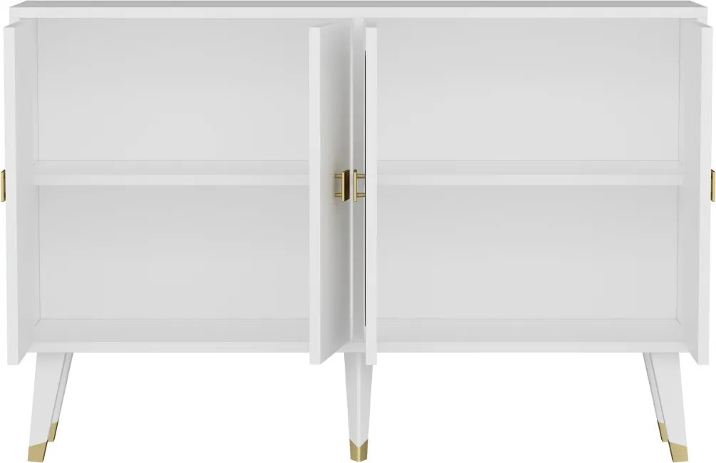 Komód, fehér-arany, 120 cm – TR327ODS1227