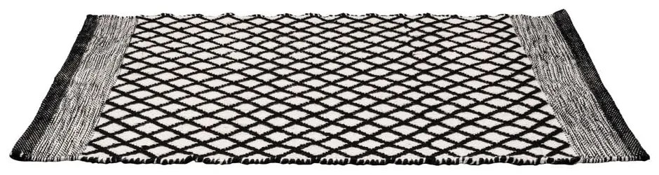 Fekete-fehér újrahasznosított műanyag fürdőszobai kilépő 50x80 cm Tara – Wenko