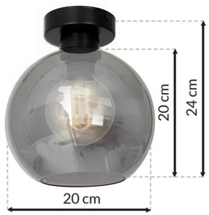 Mennyezeti lámpa SOFIA 1xE27/60W/230V fekete