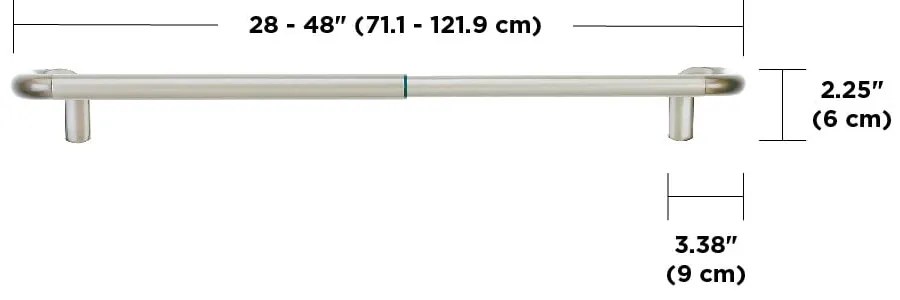 Acél bővíthető függönykarnis 71 - 122 cm Twilight – Umbra