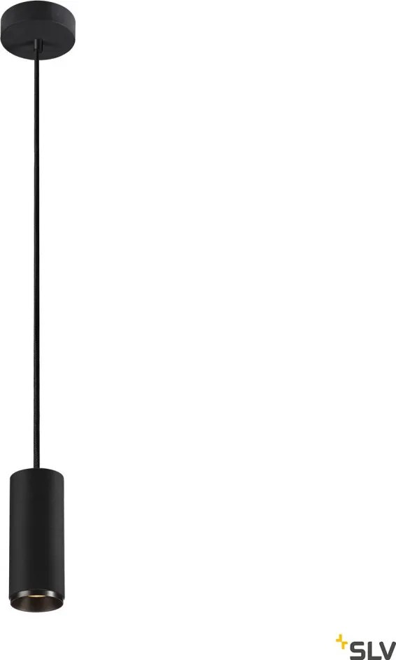 SLV 1004154 NUMINOS PD PHASE S Hengeres Függesztett Lámpa Fekete LED IP20