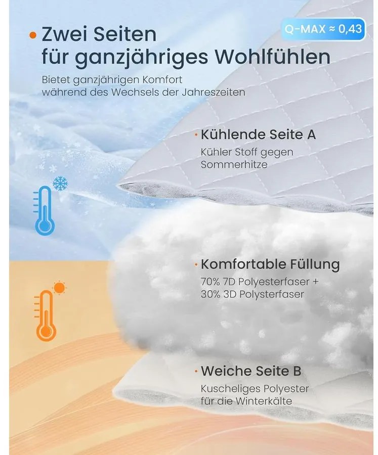 SONGMICS HOME párna, kétoldalas használat, 80 × 80 cm, világos szürke