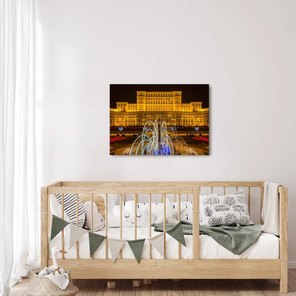 Kép - A Parlament palotája, Bukarest, Románia (70x50 cm)