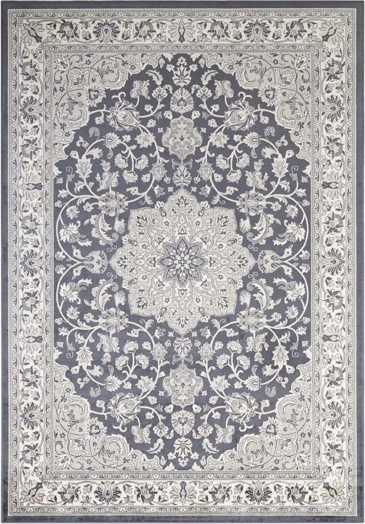 Szőnyeg 160x230 nappaliba,hagyományos klasszikus szürke-krém minta