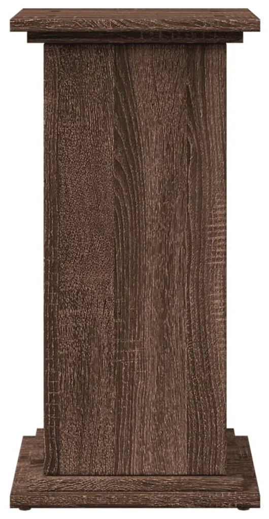 barna tölgy szerelt fa bemutatóállvány tárolóval 31x30x60 cm