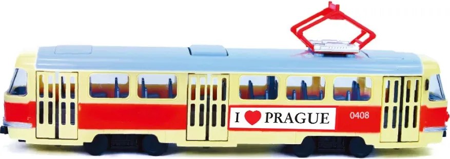 RAPPA Tatra T3 villamos cseh állomásbejelentéssel - 28 cm - I Love Prague - Rappa