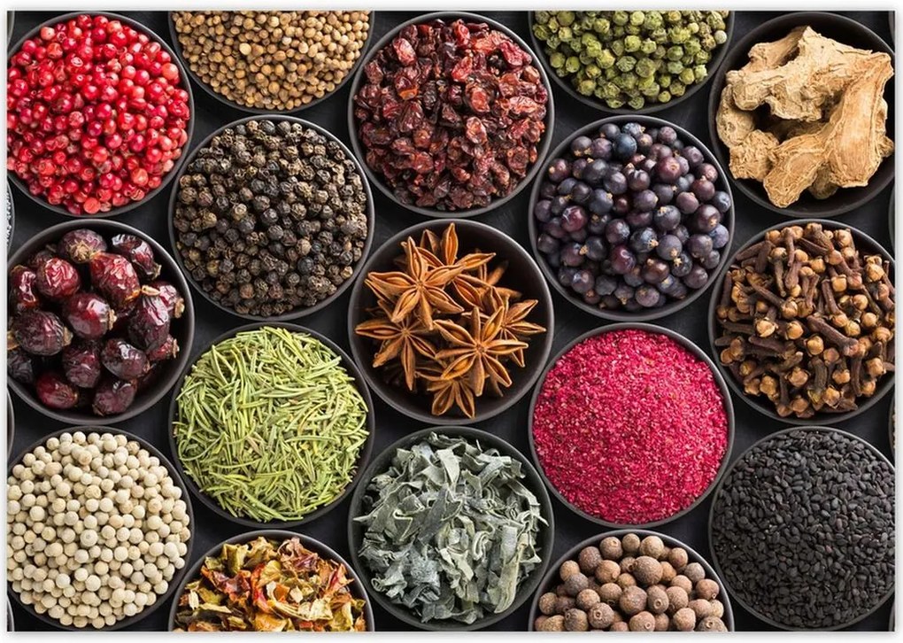 Poszterek A1 Szint Fűszertartó tálak gyógynövények