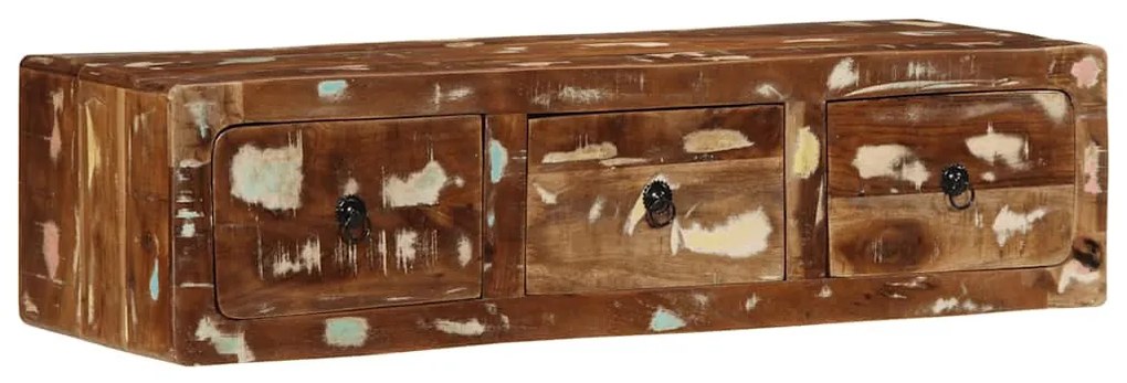 tömör újrahasznosított falra szerelhető TV-szekrény 100x32x25cm