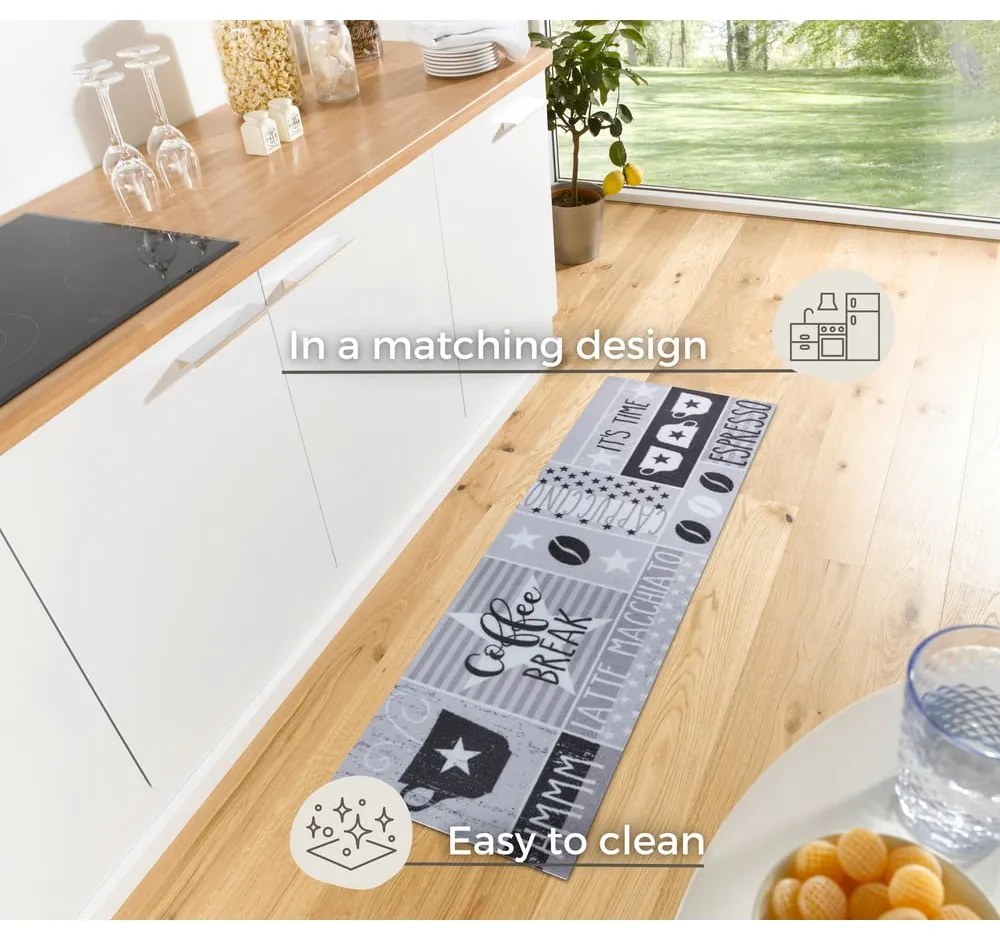 Szürke futószőnyeg 50x150 cm Its Time for Espresso – Hanse Home
