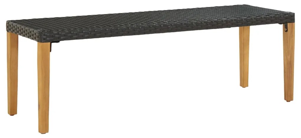 vidaXL fekete polyrattan kerti pad 80 cm