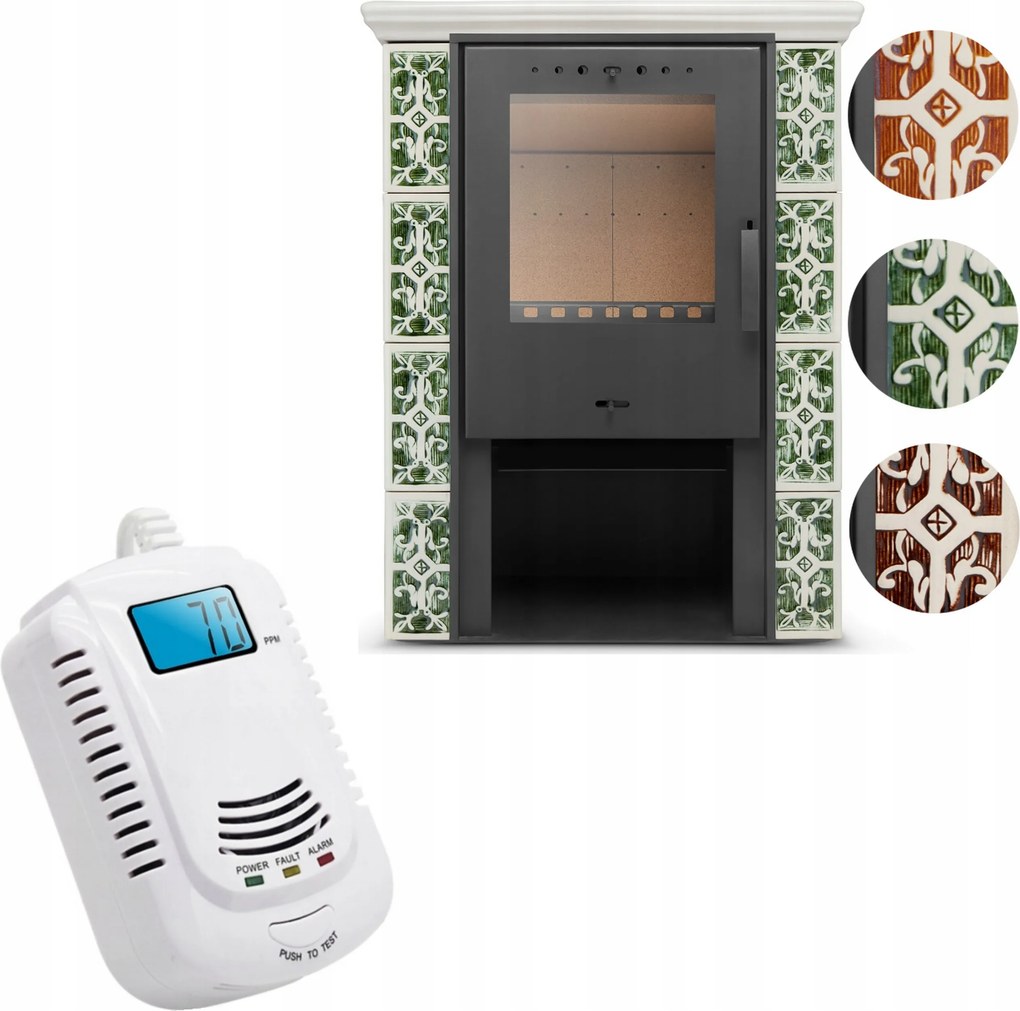 Kandalló cserépkályha kandallóbetét szabadon álló kecske Grece 3 szín