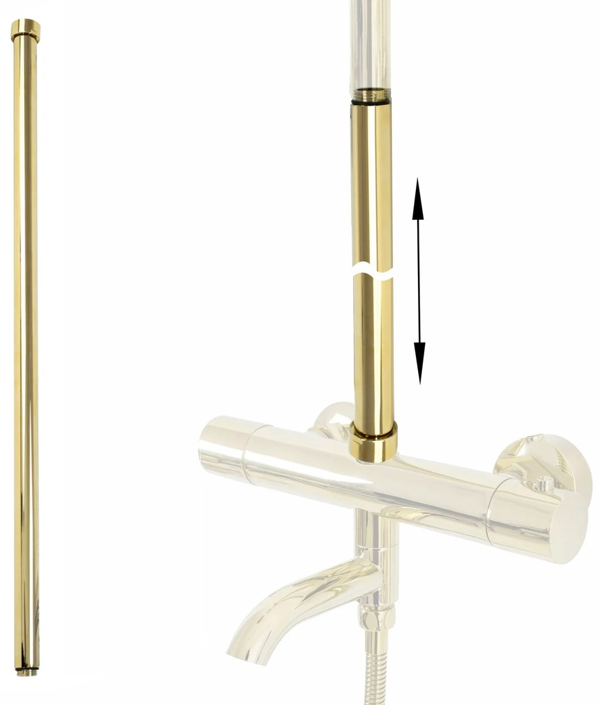 Hosszabbító kád-zuhany szetthez GOLD 60cm