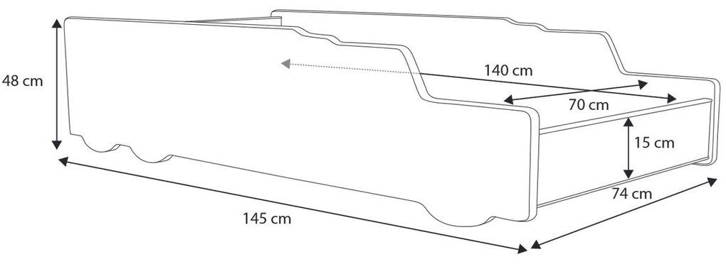 Gyerekágy 140x70 cm. Akció -17%. 1052142
