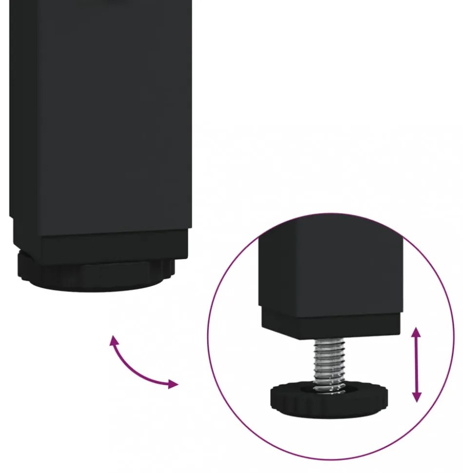 sonoma tölgy színű szerelt fa és acél TV-szekrény 100x33x41 cm