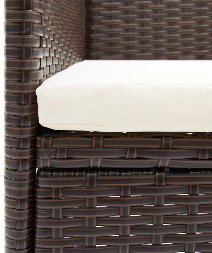 4 db barna kerti polyrattan étkezőszék