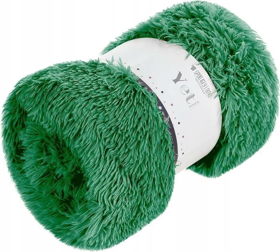 Ágytakaró 150x200 Yeti szőrös zöld Yeti