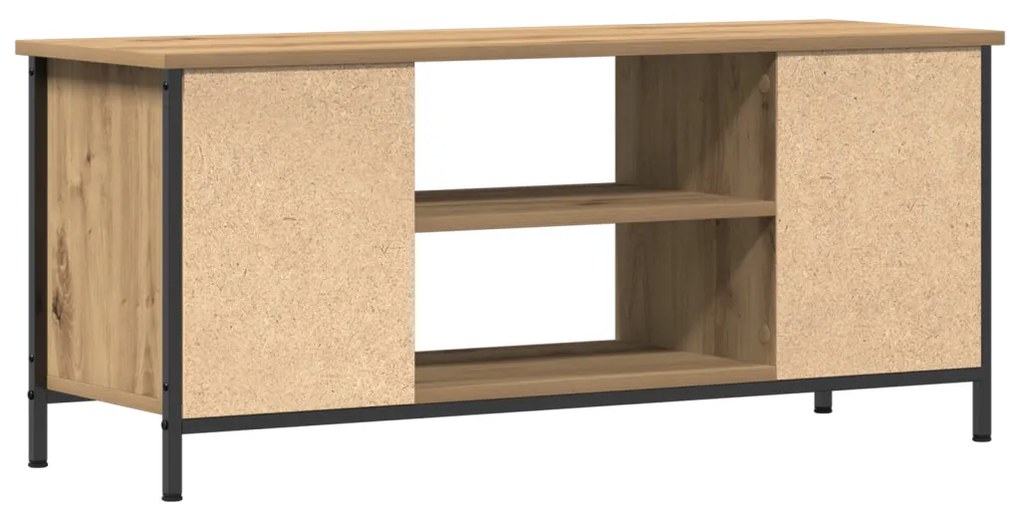 TV állvány Tölgyfa MDF, Fém 102 x 35 x 45 cm TV állvány