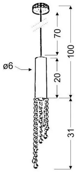 Csillár zsinóron DUERO 1xGU10/3W/230V