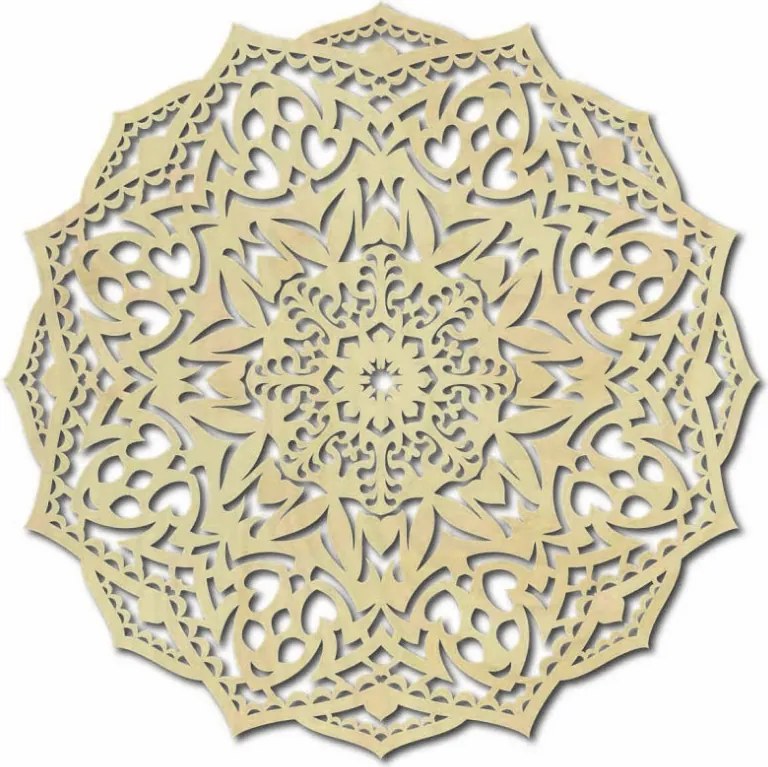 Fából készült mandala a falon - CIRCEL