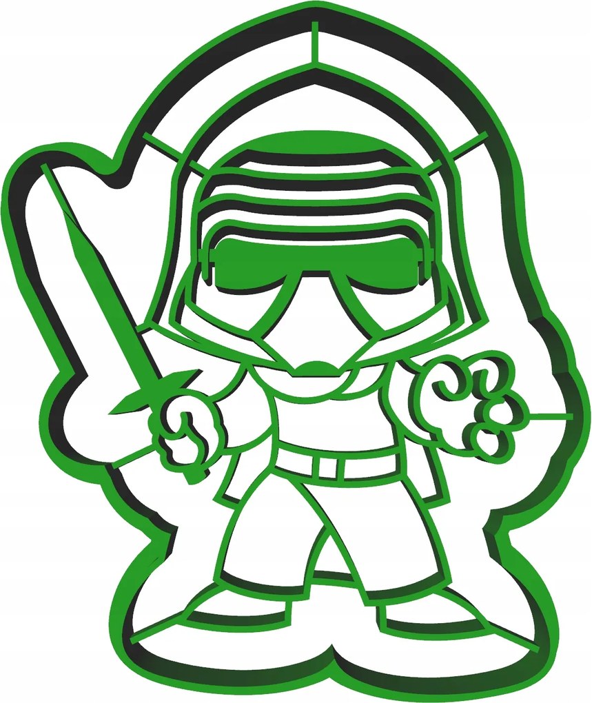 Foremka Lyukasztó Mézeskalács kiszúró Star Wars Kylo Ren