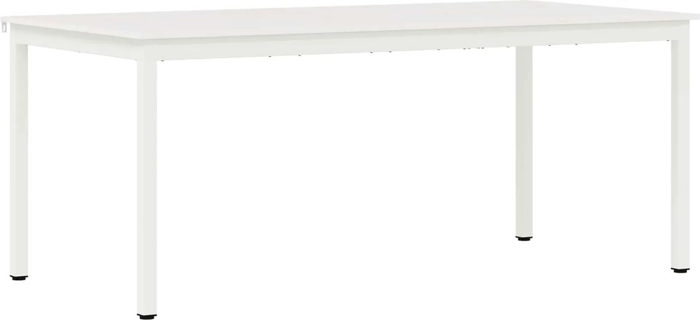 vidaXL Étkezőasztal Fehér 180 x 90 x 75 cm Tömör fenyőfa