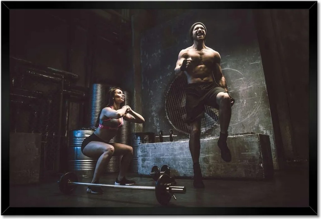 Poszterek keretben 60x40 Otthoni edzőterem Lockdown