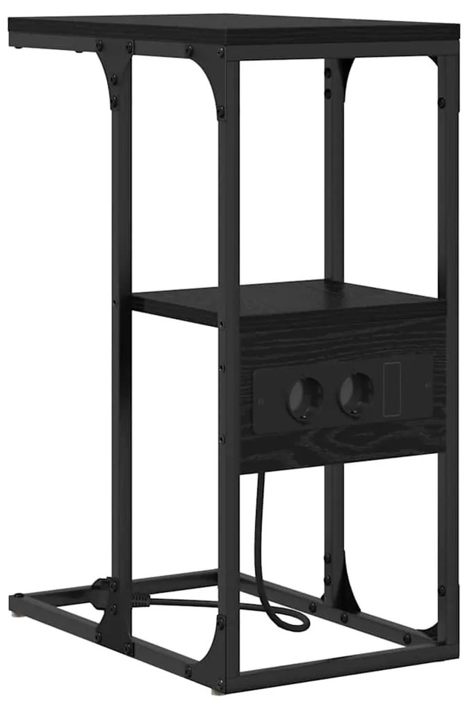 Éjjeliszekrény fiókkal Musta tammi 41.5 x 26 x 60.5 cm Faanyag