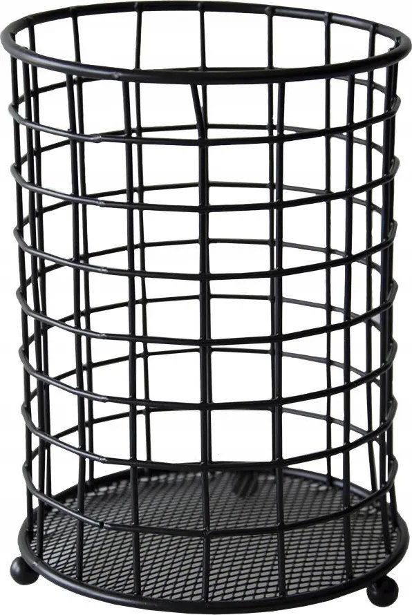 evőeszköztartó átmérője 13cm, magassága 18cm drót Cseh