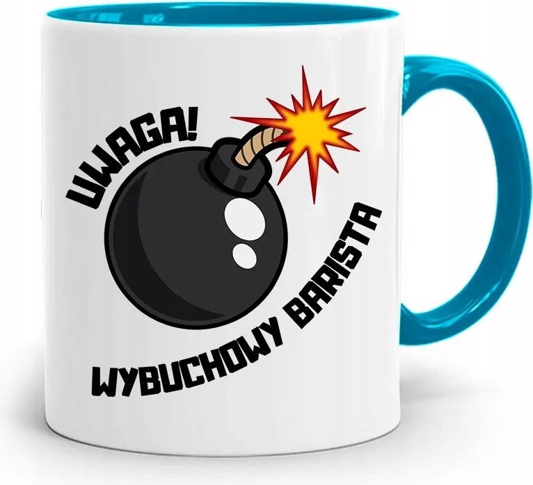 Barista Kávézó Bögre Kék nyomott mintával