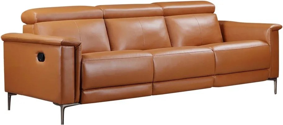 Barna bőrutánzat kanapé 222 cm Lund – Støraa