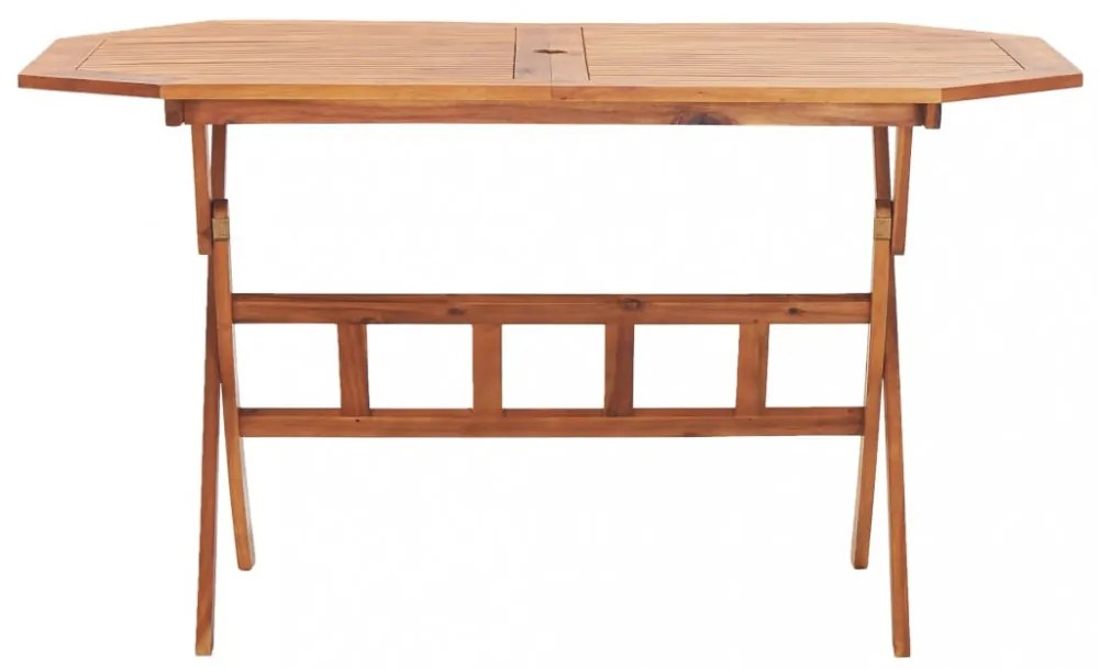 tömör akácfa összecsukható kerti asztal 135 x 85 x 75 cm