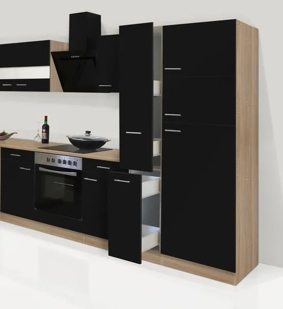 Hagen30 kétrészes kamraszekrény Több színben! 200cm magas Sonoma - Fekete N