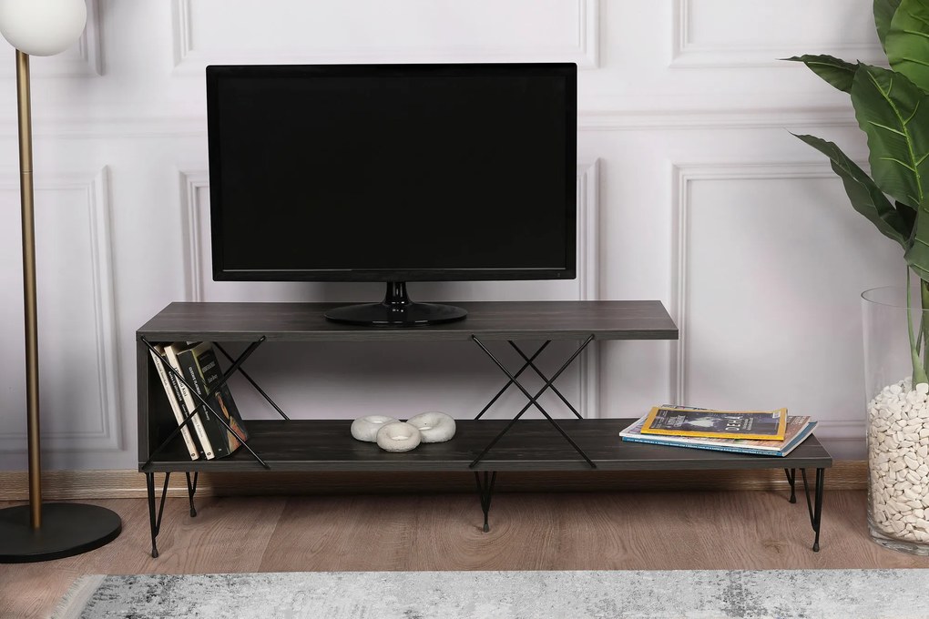 TV asztal/szekrény Stret (barna). Akció -25%. 1067124