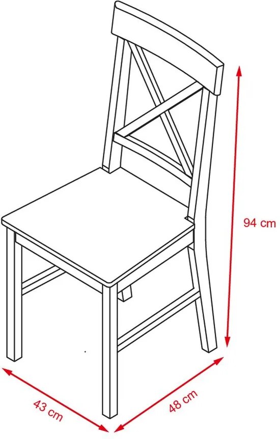 Catini KAMPALI Étkezőgarnitúra 4x szék + asztal - Fehér