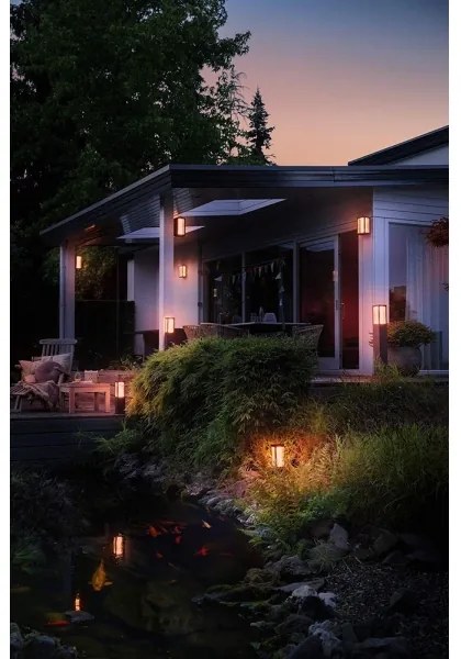 Philips 17432/30/P7 - LED RGB Kültéri lámpa Hue IMPRESS 2xLED/8W/230V IP44