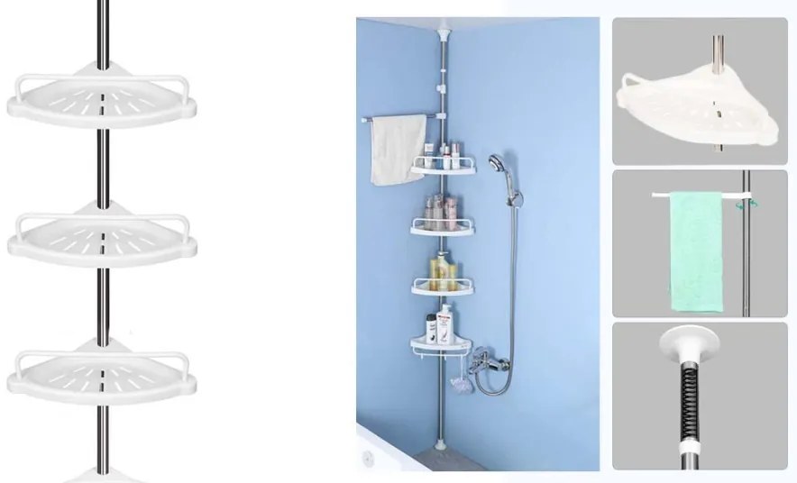 Teleszkópos fürdőszobapolc