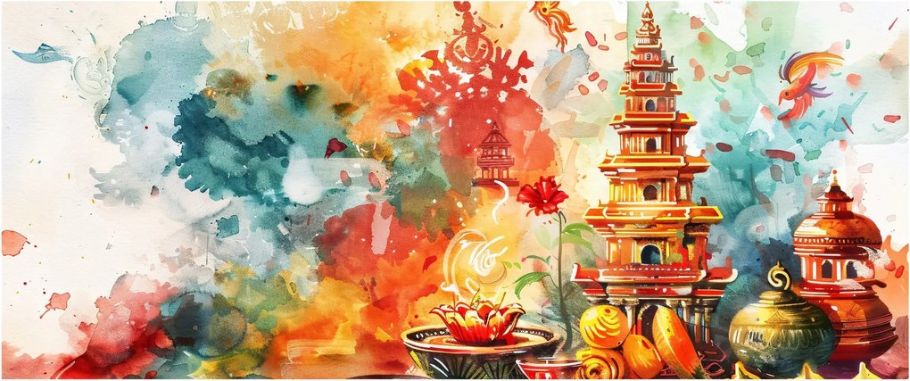 Kép - Akvarell illusztráció (120x50 cm)