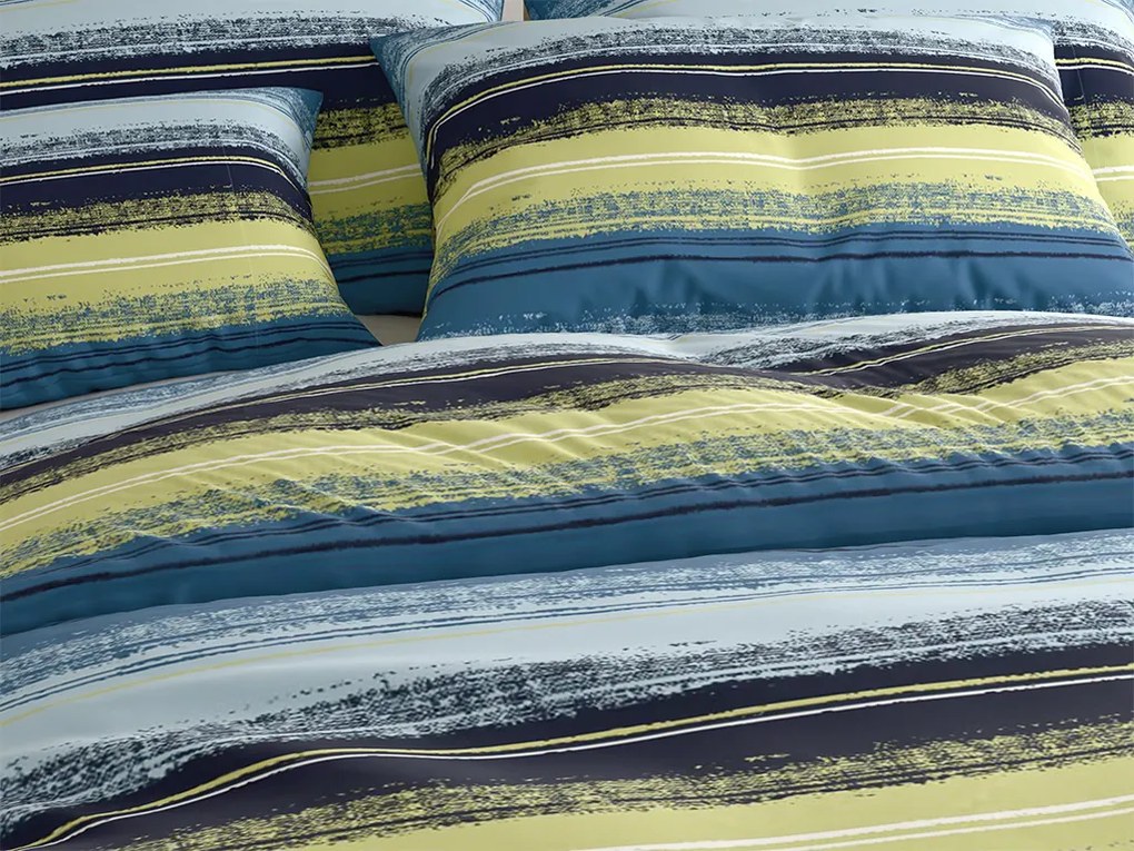 Mikroszálas ágyneműhuzat KÉK CSÍKOS kék Ágyneműhuzat mérete: 2 db 70 x 90 cm | 200 x 220 cm