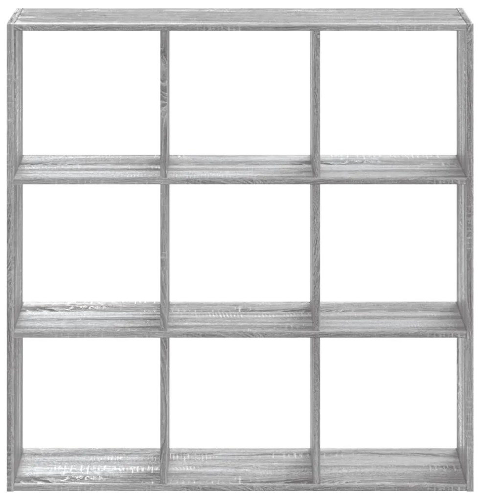 szürke sonoma színű szerelt fa könyvespolc 102 x 32 x 102 cm