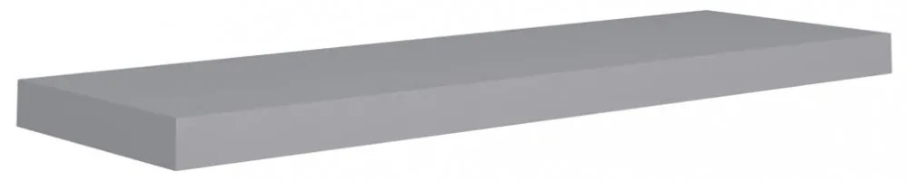 2 db szürke MDF lebegő fali polc 80 x 23,5 x 3,8 cm